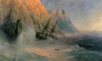 イワン・アイヴァゾフスキーの難破船 1875 年の海景 Oil Paintings